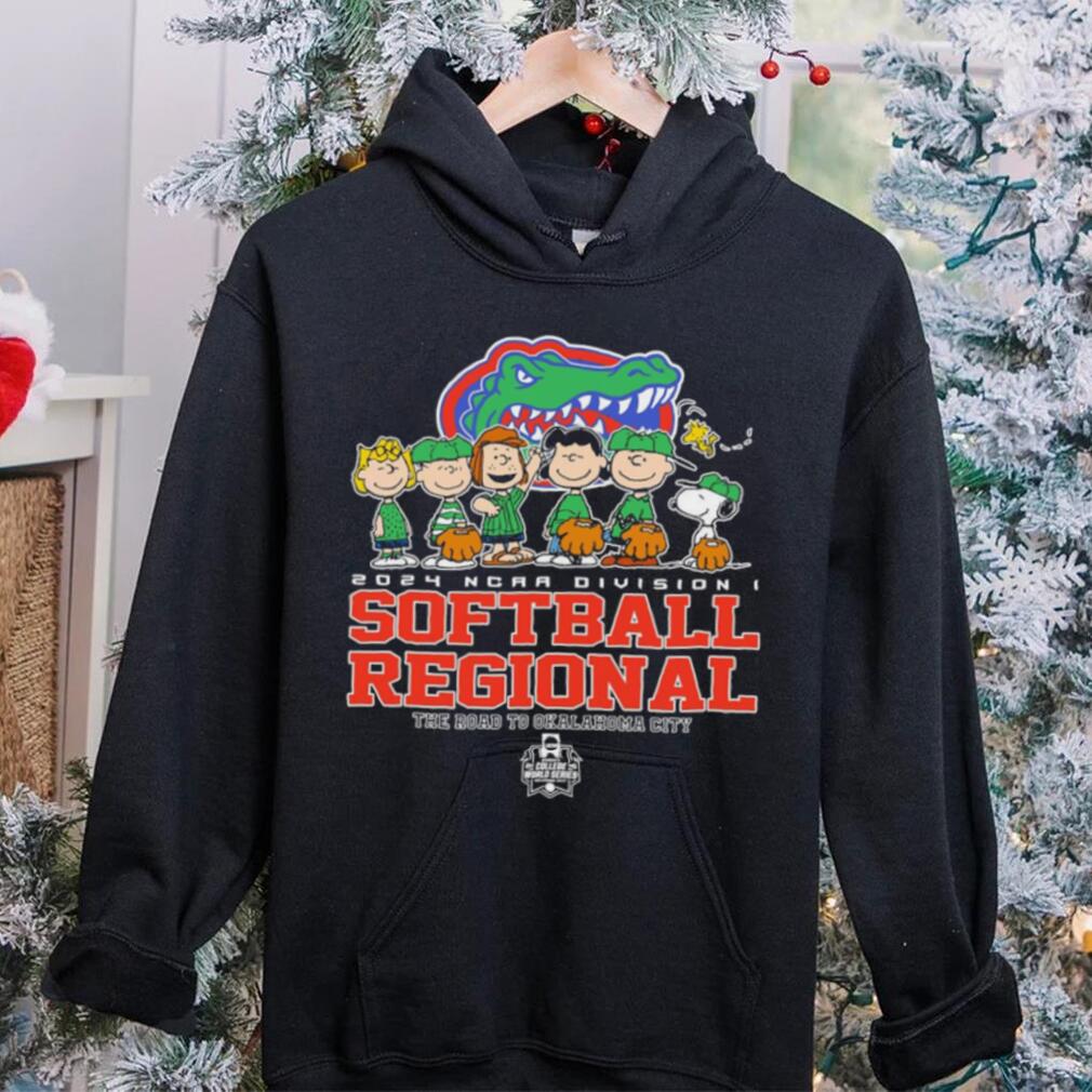 Peanuts characters 2024 NCAA division I softball regional Florida Gators logo shirt Peanuts characters 2024 NCAA division I softball regional Florida Gators logo shirt