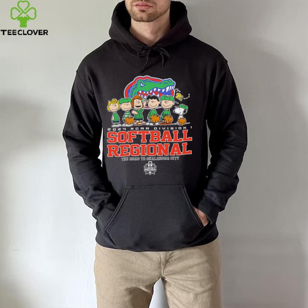 Peanuts characters 2024 NCAA division I softball regional Florida Gators logo shirt Peanuts characters 2024 NCAA division I softball regional Florida Gators logo shirt