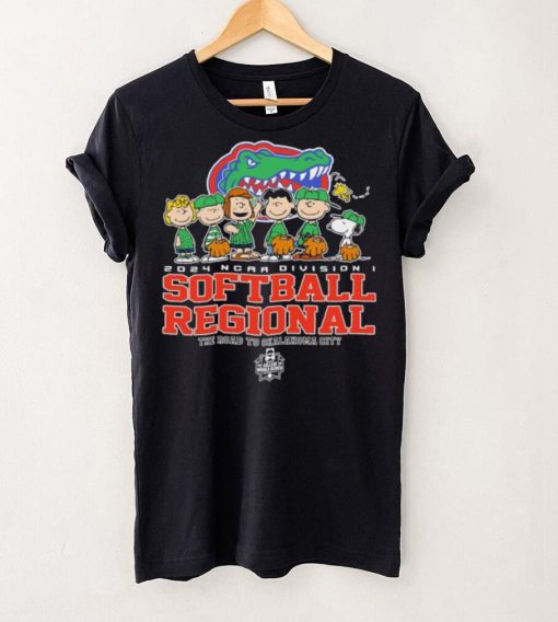 Peanuts characters 2024 NCAA division I softball regional Florida Gators logo shirt