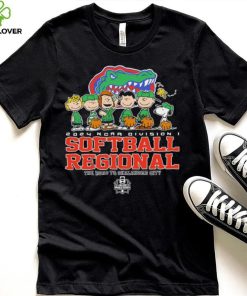 Peanuts characters 2024 NCAA division I softball regional Florida Gators logo shirt