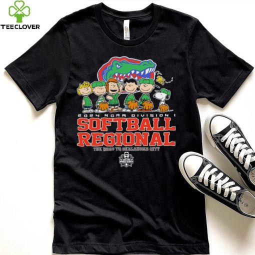 Peanuts characters 2024 NCAA division I softball regional Florida Gators logo shirt