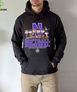 Peanuts characters 2024 NCAA division I softball regional Northwestern Wildcats logo hoodie, sweater, longsleeve, shirt v-neck, t-shirt