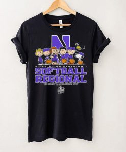 Peanuts characters 2024 NCAA division I softball regional Northwestern Wildcats logo hoodie, sweater, longsleeve, shirt v-neck, t-shirt