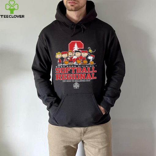 Peanuts characters 2024 NCAA division I softball regional Stanford logo hoodie, sweater, longsleeve, shirt v-neck, t-shirt