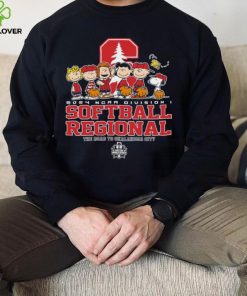 Peanuts characters 2024 NCAA division I softball regional Stanford logo hoodie, sweater, longsleeve, shirt v-neck, t-shirt