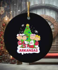 Peanuts characters Arkansas Christmas tree ornament