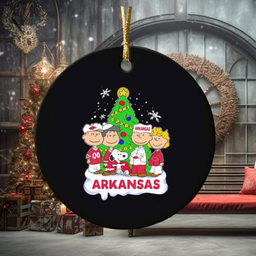 Peanuts characters Arkansas Christmas tree ornament