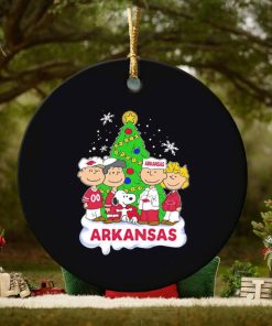 Peanuts characters Arkansas Christmas tree ornament