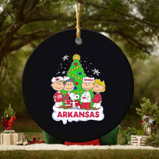 Peanuts characters Arkansas Christmas tree ornament