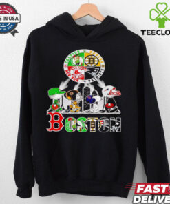 Peanuts characters Boston sports team Celtics Bruins Patriots Red Sox shirt