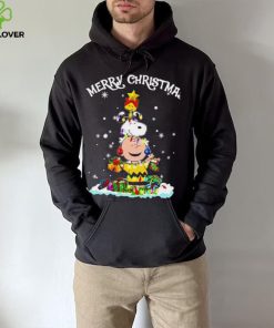 Peanuts characters Merry Christmas tree shirt