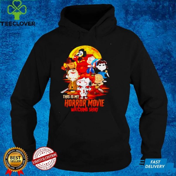 Peanuts characters this is my horror movies watching hoodie, sweater, longsleeve, shirt v-neck, t-shirt