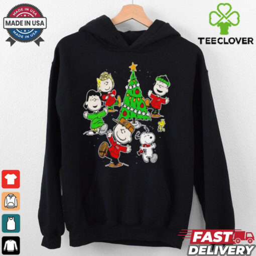 Peanuts fans Christmas tree characters holiday shirt