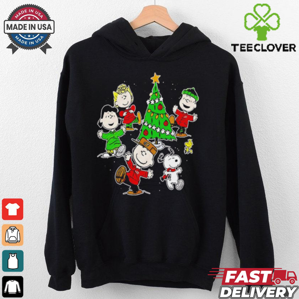 Peanuts fans Christmas tree characters holiday shirt Peanuts fans Christmas tree characters holiday shirt