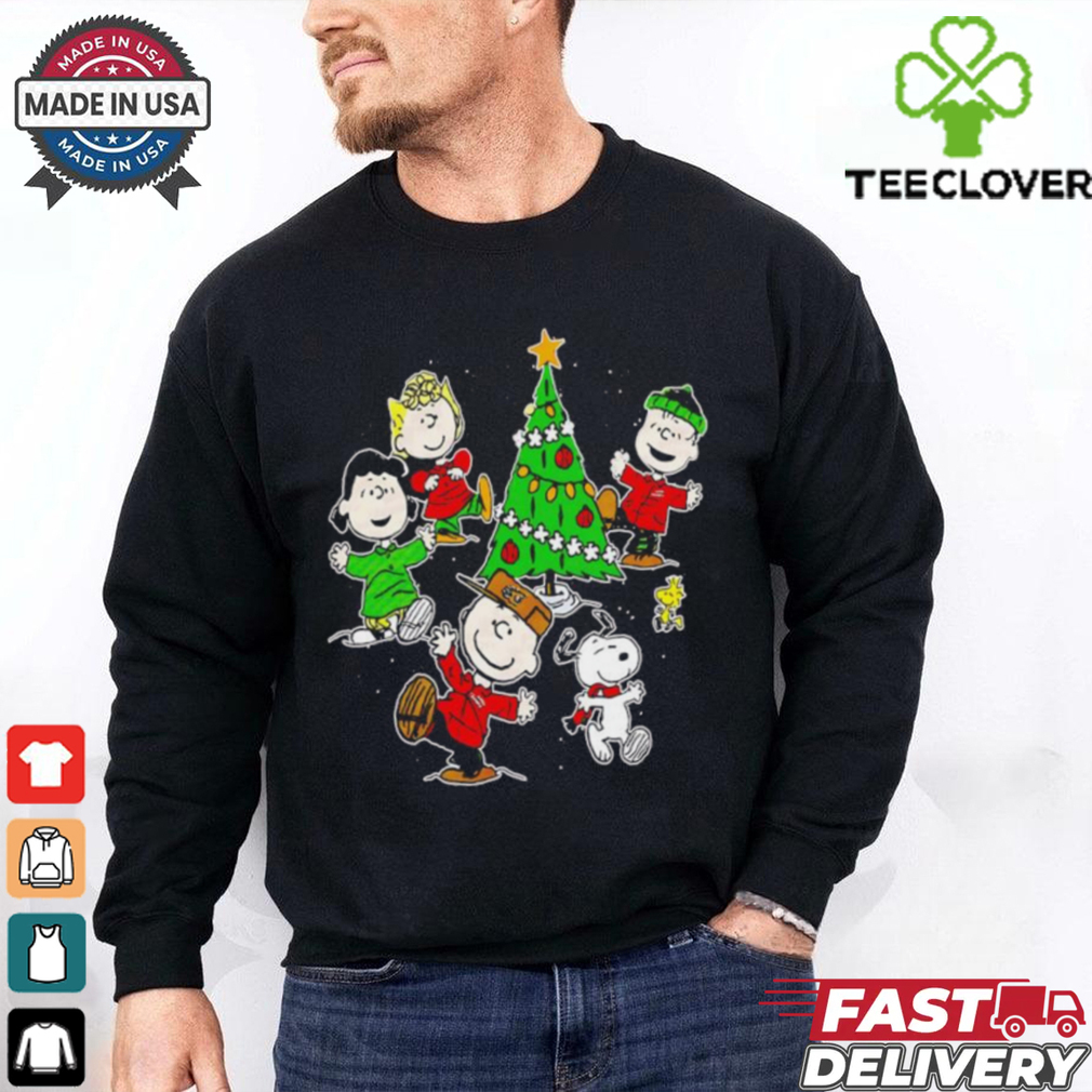 Peanuts fans Christmas tree characters holiday shirt Peanuts fans Christmas tree characters holiday shirt