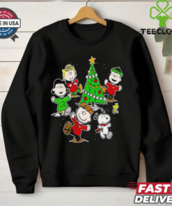 Peanuts fans Christmas tree characters holiday shirt