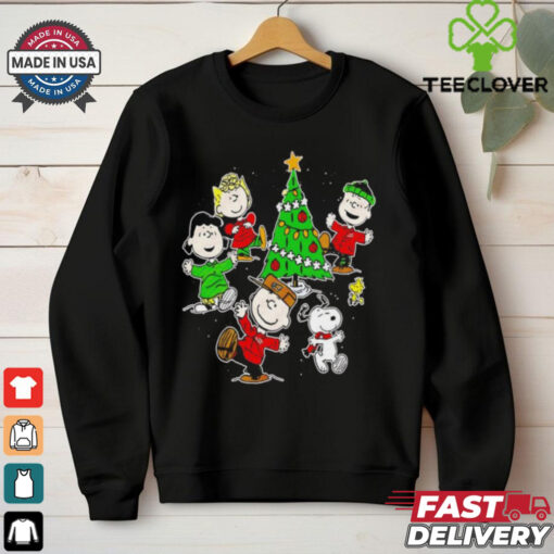 Peanuts fans Christmas tree characters holiday shirt