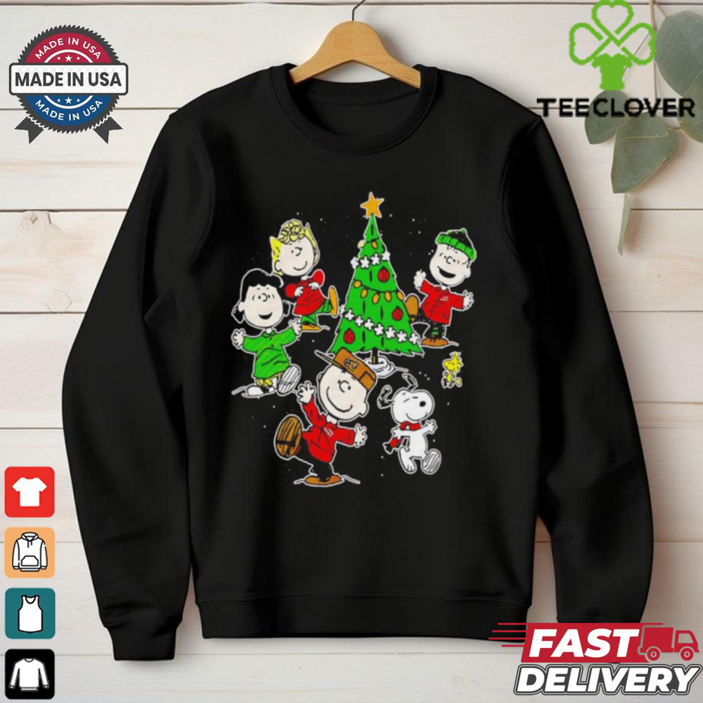 Peanuts fans Christmas tree characters holiday shirt Peanuts fans Christmas tree characters holiday shirt