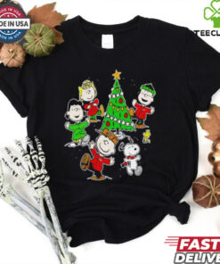 Peanuts fans Christmas tree characters holiday shirt