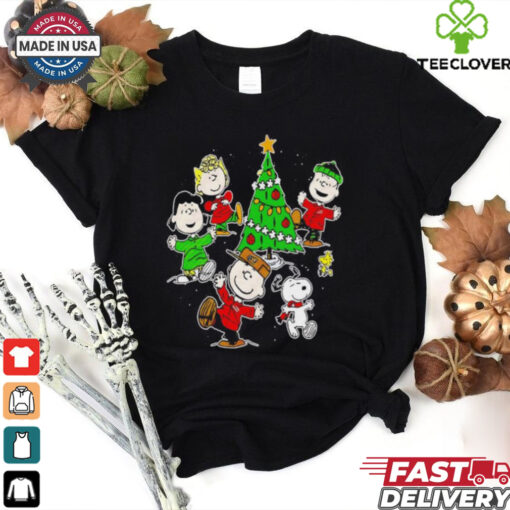 Peanuts fans Christmas tree characters holiday shirt