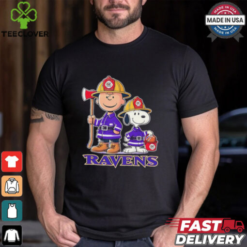 Peanuts firefighters Baltimore Ravens shirt