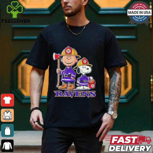 Peanuts firefighters Baltimore Ravens shirt
