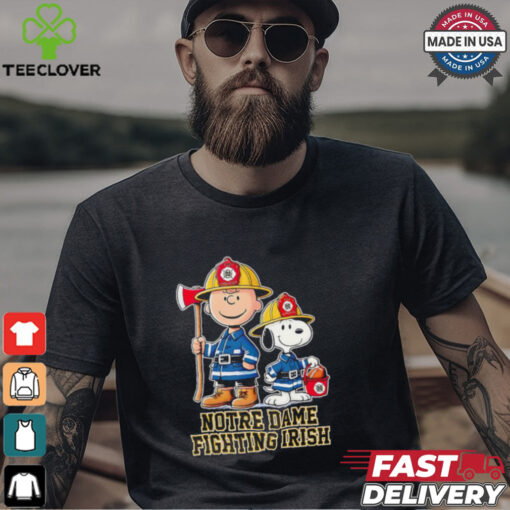 Peanuts firefighters Notre Dame Fighting Irish shirt