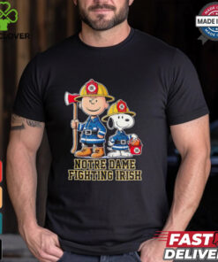 Peanuts firefighters Notre Dame Fighting Irish shirt