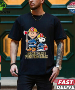 Peanuts firefighters Notre Dame Fighting Irish shirt