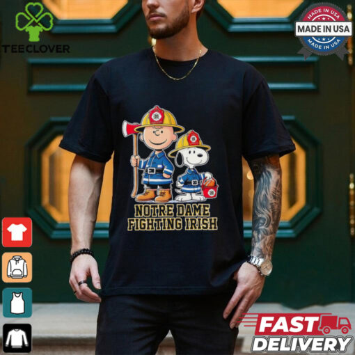 Peanuts firefighters Notre Dame Fighting Irish shirt
