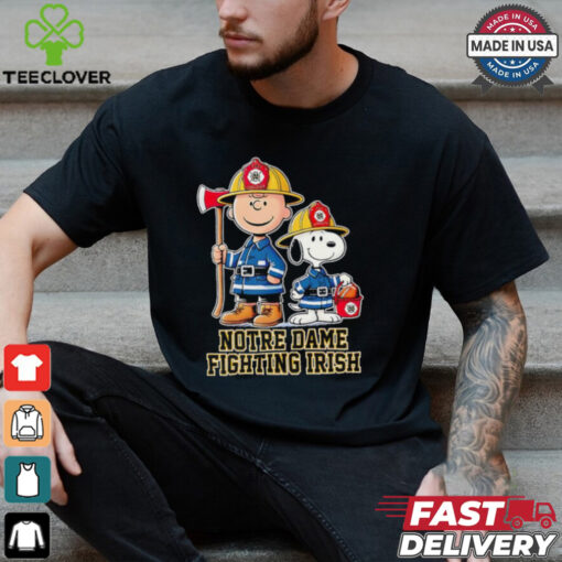 Peanuts firefighters Notre Dame Fighting Irish shirt