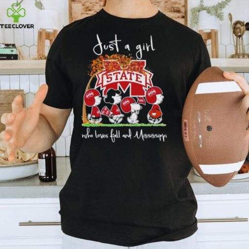 Peanuts just a girl who loves fall and Mississippi shirt