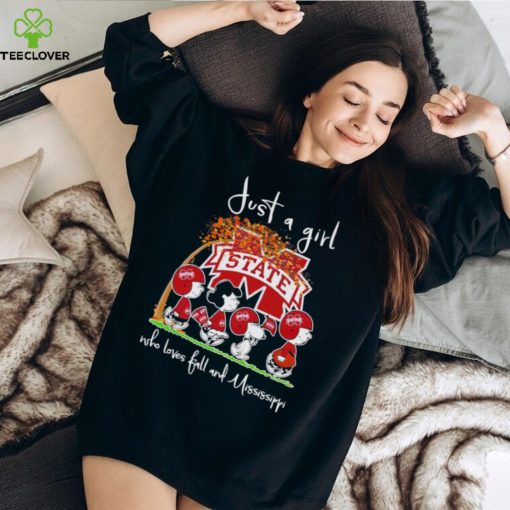 Peanuts just a girl who loves fall and Mississippi shirt