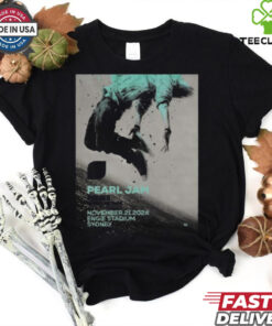 Pearl Jam And Pixies Event Poster For Sydney Australia Night 1 At Engie Stadium On November 21 2024 On Wangal Country Art By Sidney Waerts Classic T Shirt