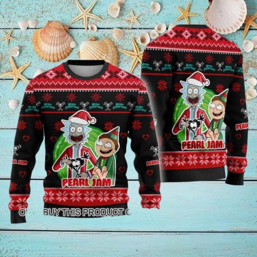 Pearl Jam Band Rick and Morty Ugly Christmas Sweater