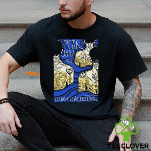Pearl Jam Dark Matter World Tour At Lisbon Live Festival Portugal On July 13th 2024 Unisex T Shirt