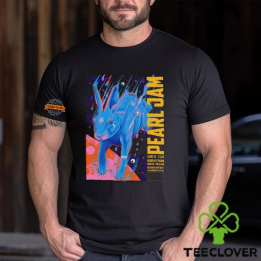 Pearl Jam Event Poster Art By Doaly Whelans Live At Marlay Park In Dublin Ireland On June 22 2024 Unisex T Shirt