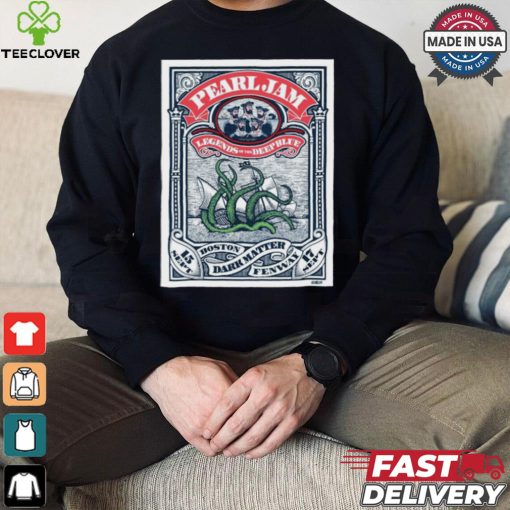 Pearl Jam Legends Of THe Deep Blue Sept 15 & 17 Boston Dark Matter Fenway Shirt