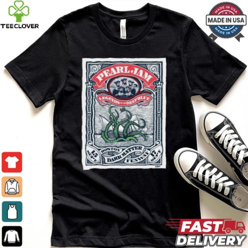 Pearl Jam Legends Of THe Deep Blue Sept 15 & 17 Boston Dark Matter Fenway Shirt