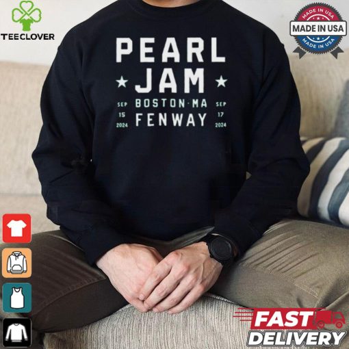 Pearl Jam Sep 15 & 17 2024 Boton Ma Fenway Shirt