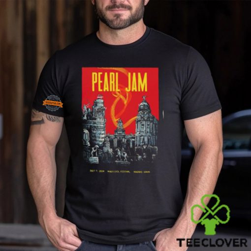 Pearl Jam Tour At Madcool Festival In Marrid Spain July 2024 Unisex T Shirt