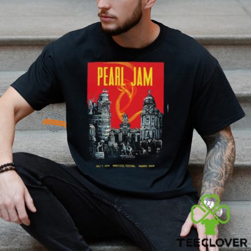 Pearl Jam Tour At Madcool Festival In Marrid Spain July 2024 Unisex T Shirt