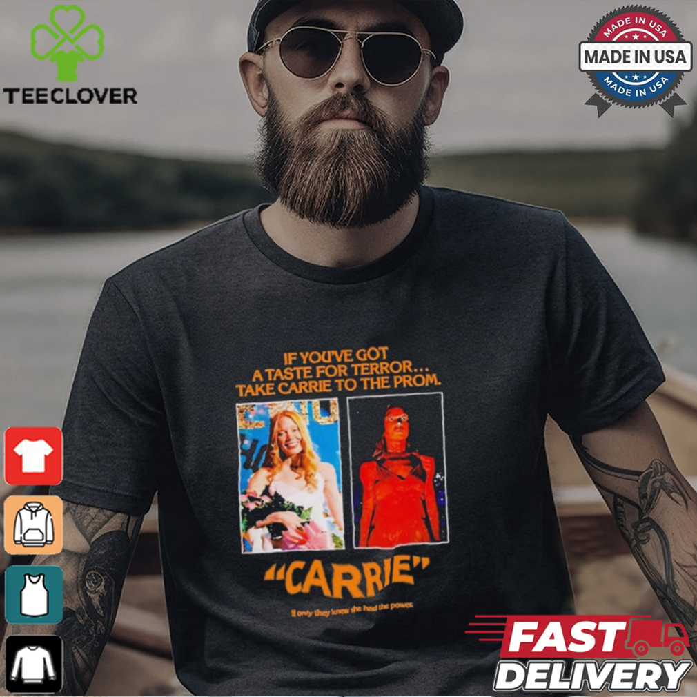 Pedro Pascal Wearing If You’ve Got A Taste For Terror Take Carrie To The From If Only They Knew She Had The Power Jw Anderson Black Carrie 1976 T shirts Pedro Pascal Wearing If You’ve Got A Taste For Terror Take Carrie To The From If Only They Knew She Had The Power Jw Anderson Black Carrie 1976 T shirts