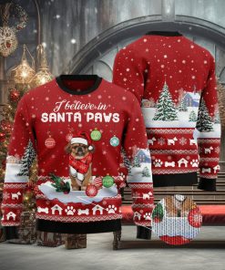 Pekingese I Believe In Santa Paws Ugly Christmas Sweater Gift Men Women