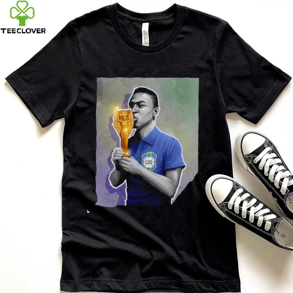 Pele won his first of three World Cups when he was 17 Brazil’s all time leading scorer shirt