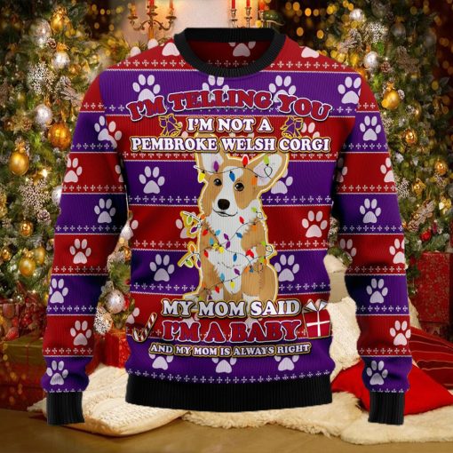Pembroke Welsh Corgi Baby Christmas Ugly Christmas Sweater