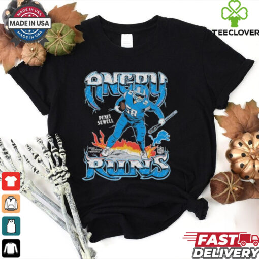 Penei Sewell Angry Runs Detroit Lions T Shirts