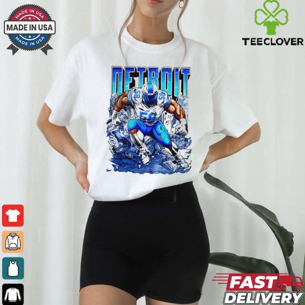 Penei Sewell Detroit Lions ruins mascot graphic shirt Penei Sewell Detroit Lions ruins mascot graphic shirt