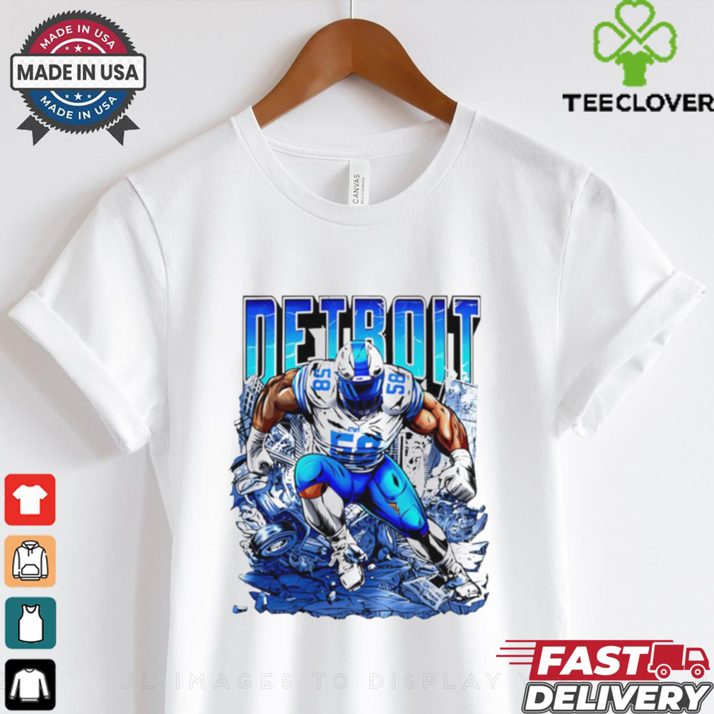 Penei Sewell Detroit Lions ruins mascot graphic shirt Penei Sewell Detroit Lions ruins mascot graphic shirt