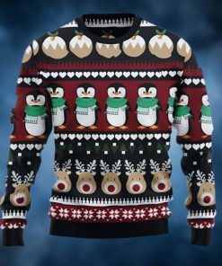 Penguin Group Reindeer Best Gift Ugly Christmas Sweater